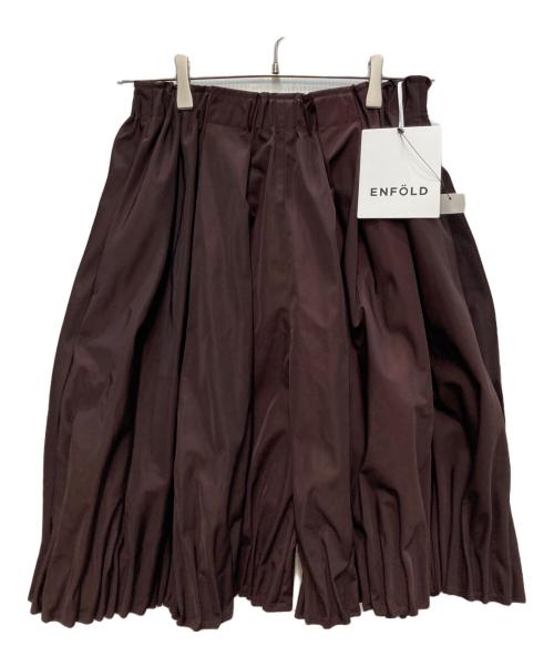 ENFOLD（エンフォルド）ENFOLD (エンフォルド) TUCK-HEM SHORT-PANTS／タック ヘム ショート パンツ ブラウン サイズ:36 未使用品の古着・服飾アイテム