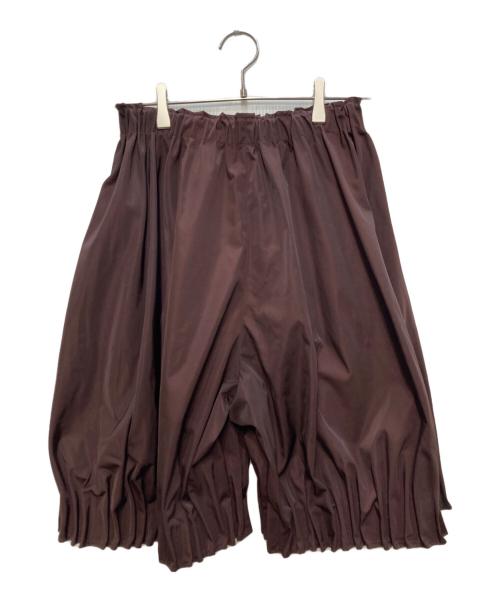 ENFOLD（エンフォルド）ENFOLD (エンフォルド) TUCK-HEM SHORT-PANTS／タック ヘム ショート パンツ ブラウン サイズ:36 未使用品の古着・服飾アイテム