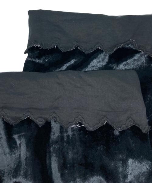 crinkle crinkle crinkle（クリンクル クリンクル クリンクル）crinkle crinkle crinkle (クリンクル クリンクル クリンクル) 刺繍ベロアパンツ ブラック サイズ:freeの古着・服飾アイテム