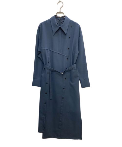 UNITED TOKYO（ユナイテッドトーキョー）UNITED TOKYO (ユナイテッドトーキョー) アシメカッティングシャツワンピース ブルー サイズ:Freeの古着・服飾アイテム