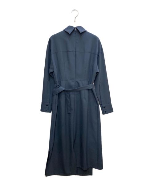 UNITED TOKYO（ユナイテッドトーキョー）UNITED TOKYO (ユナイテッドトーキョー) アシメカッティングシャツワンピース ブルー サイズ:Freeの古着・服飾アイテム