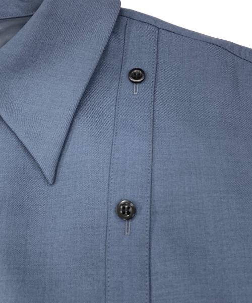 UNITED TOKYO（ユナイテッドトーキョー）UNITED TOKYO (ユナイテッドトーキョー) アシメカッティングシャツワンピース ブルー サイズ:Freeの古着・服飾アイテム