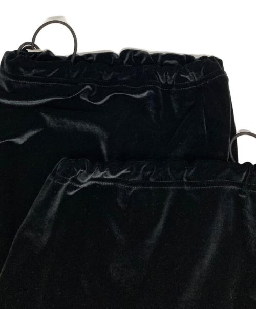 BASICKS（ベイシックス）basicks (ベイシックス) Layered Velvet Trouser/レイヤードベルベットトラウザーズ ブラック サイズ:Ｍの古着・服飾アイテム