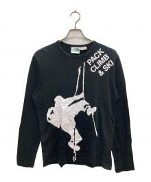 THE NORTH FACE×JUNYA WATANABE COMME des GARCONS（ザ ノース フェイス×(ジュンヤワタナベ コムデギャルソン）の古着「プリントカットソー」｜ブラック