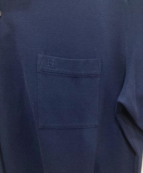 HERMES（エルメス）HERMES (エルメス) H刺繍ポロシャツ ネイビー サイズ:XXXLの古着・服飾アイテム