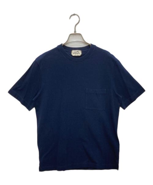 HERMES（エルメス）HERMES (エルメス) H刺繍半袖カットソー ネイビー サイズ:Mの古着・服飾アイテム