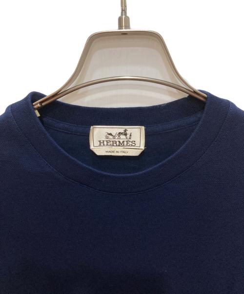 HERMES（エルメス）HERMES (エルメス) H刺繍半袖カットソー ネイビー サイズ:Mの古着・服飾アイテム