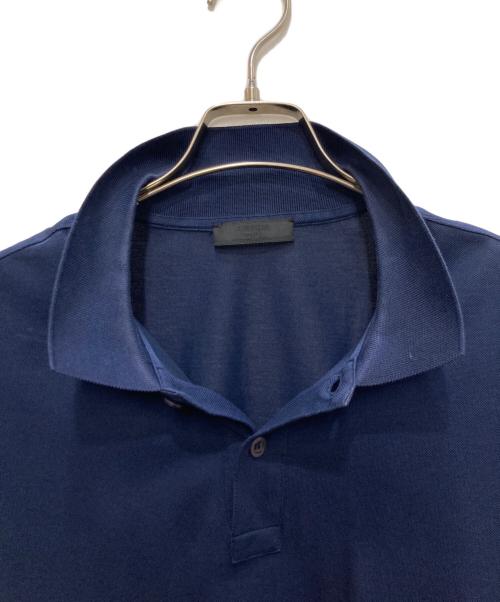 PRADA（プラダ）PRADA (プラダ) 半袖ポロシャツ ネイビー サイズ:Ｌの古着・服飾アイテム