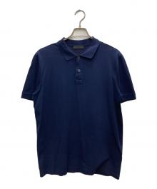 PRADA（プラダ）の古着「半袖ポロシャツ」｜ネイビー