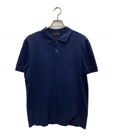 中古・古着通販】PRADA (プラダ) 半袖ポロシャツ ネイビー サイズ:L
