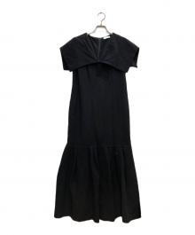 CLANE（クラネ）の古着「BIG COLLAR ONE PIECE/ﾋﾞｯｸﾞｶﾗｰワンピース」｜ブラック