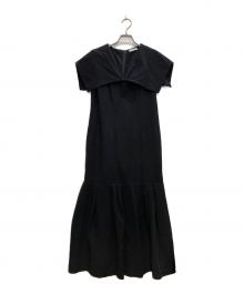 CLANE（クラネ）の古着「BIG COLLAR ONE PIECE/ﾋﾞｯｸﾞｶﾗｰワンピース」｜ブラック