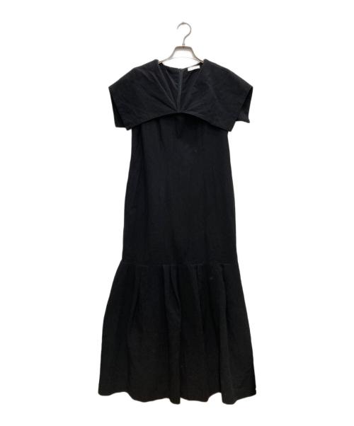 CLANE（クラネ）CLANE (クラネ) BIG COLLAR ONE PIECE/ﾋﾞｯｸﾞｶﾗｰワンピース ブラック サイズ:2の古着・服飾アイテム