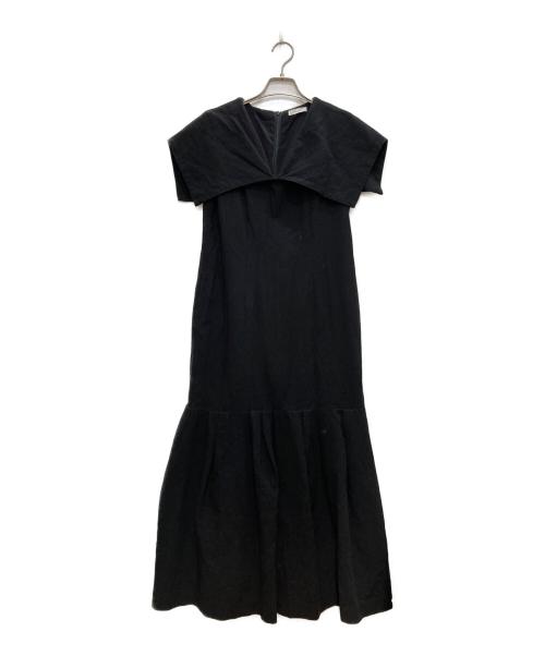 CLANE（クラネ）CLANE (クラネ) BIG COLLAR ONE PIECE/ﾋﾞｯｸﾞｶﾗｰワンピース ブラック サイズ:2の古着・服飾アイテム
