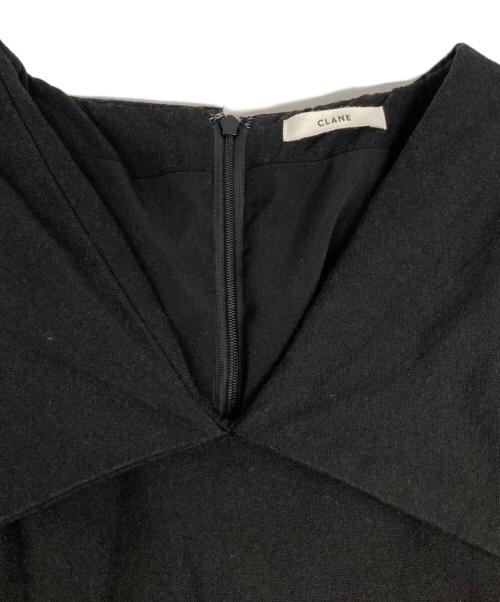 CLANE（クラネ）CLANE (クラネ) BIG COLLAR ONE PIECE/ﾋﾞｯｸﾞｶﾗｰワンピース ブラック サイズ:2の古着・服飾アイテム