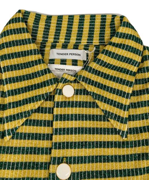 TENDER PERSON（テンダ―パーソン）TENDER PERSON (テンダ―パーソン) ボーダー半袖シャツ イエロー サイズ:1 未使用品の古着・服飾アイテム