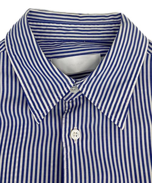 Graphpaper（グラフペーパー）Graphpaper (グラフペーパー) コットンブロード ストライプ ロングスリーブ オーバーサイズ レギュラーカラー シャツ ネイビー サイズ:freeの古着・服飾アイテム