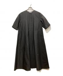 JOHN SMEDLEY（ジョンスメドレー）の古着「リネンブレンドワンピース」｜ブラック