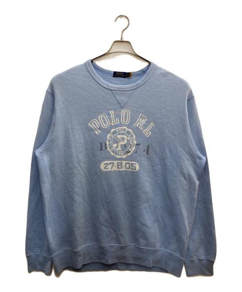 POLO RALPH LAUREN（ポロ・ラルフローレン）POLO RALPH LAUREN (ポロ・ラルフローレン) クルーネックスウェット ブルー サイズ:XLの古着・服飾アイテム