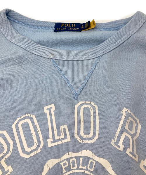 POLO RALPH LAUREN（ポロ・ラルフローレン）POLO RALPH LAUREN (ポロ・ラルフローレン) クルーネックスウェット ブルー サイズ:XLの古着・服飾アイテム