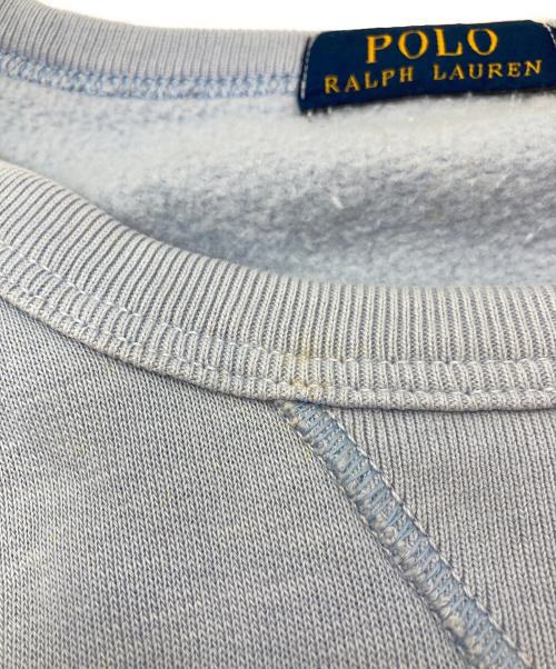 POLO RALPH LAUREN（ポロ・ラルフローレン）POLO RALPH LAUREN (ポロ・ラルフローレン) クルーネックスウェット ブルー サイズ:XLの古着・服飾アイテム