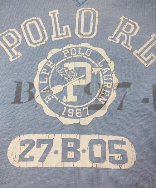 POLO RALPH LAUREN（ポロ・ラルフローレン）POLO RALPH LAUREN (ポロ・ラルフローレン) クルーネックスウェット ブルー サイズ:XLの古着・服飾アイテム