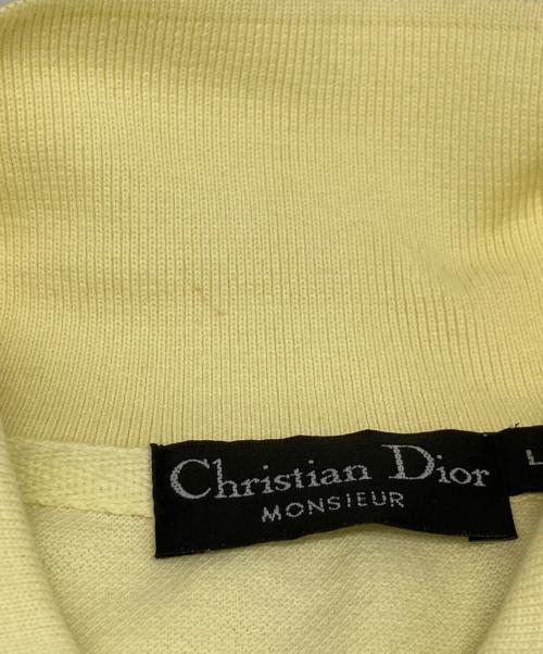 Christian Dior MONSIEUR（クリスチャンディオールムッシュ）Christian Dior MONSIEUR (クリスチャンディオールムッシュ) ロゴ刺繍半袖ポロシャツ イエロー サイズ:Ｌの古着・服飾アイテム