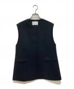 UNITED ARROWSユナイテッドアローズ）の古着「ノーカラー ベスト」｜ブラック