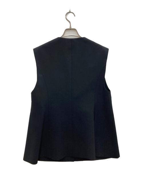 UNITED ARROWS（ユナイテッドアローズ）UNITED ARROWS (ユナイテッドアローズ) ノーカラー ベスト ブラック サイズ:38の古着・服飾アイテム