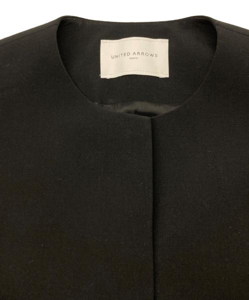 UNITED ARROWS（ユナイテッドアローズ）UNITED ARROWS (ユナイテッドアローズ) ノーカラー ベスト ブラック サイズ:38の古着・服飾アイテム