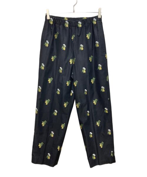 LOEFF（ロエフ）LOEFF (ロエフ) レモンジャガードスリムパンツ ブラック サイズ:1の古着・服飾アイテム
