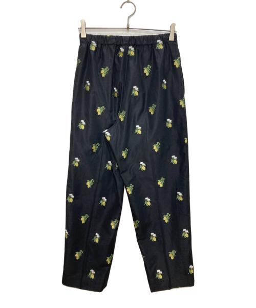 LOEFF（ロエフ）LOEFF (ロエフ) レモンジャガードスリムパンツ ブラック サイズ:1の古着・服飾アイテム