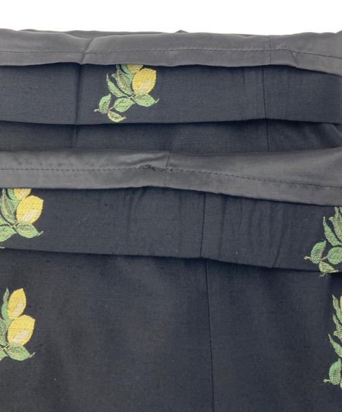 LOEFF（ロエフ）LOEFF (ロエフ) レモンジャガードスリムパンツ ブラック サイズ:1の古着・服飾アイテム