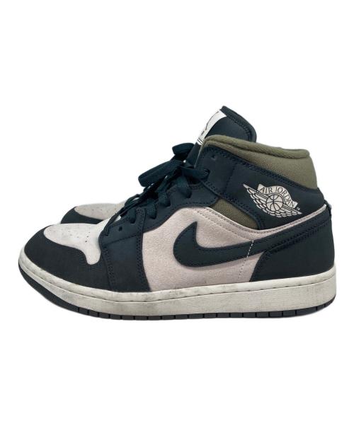 NIKE（ナイキ）NIKE (ナイキ) AIR JORDAN 1 MID SE/エアジョーダン ブラック×アイボリー×オリーブ サイズ:27cmの古着・服飾アイテム