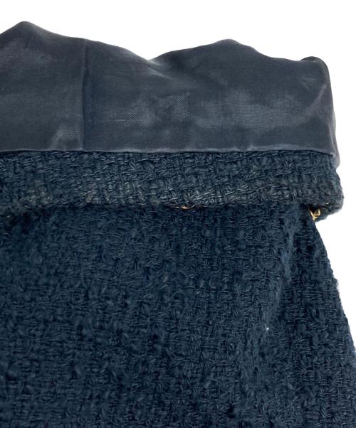 DEUXIEME CLASSE（ドゥーズィエム クラス）DEUXIEME CLASSE (ドゥーズィエム クラス) chain ツイード ジャケット ネイビー サイズ:freeの古着・服飾アイテム