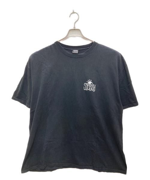 stussy（ステューシー）stussy (ステューシー) プリントTシャツ ブラック サイズ:ＸＸＬの古着・服飾アイテム