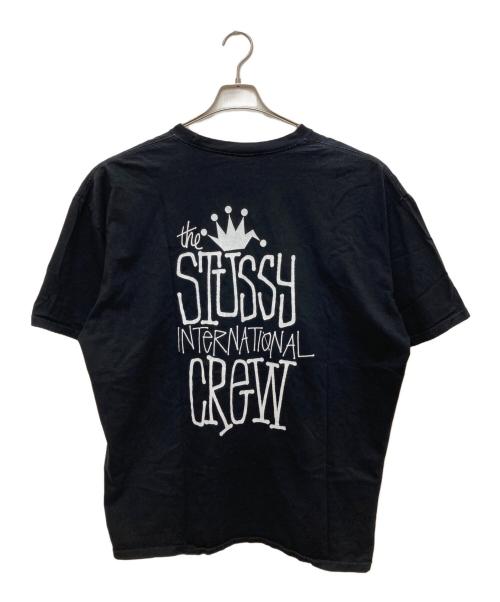 stussy（ステューシー）stussy (ステューシー) プリントTシャツ ブラック サイズ:ＸＸＬの古着・服飾アイテム