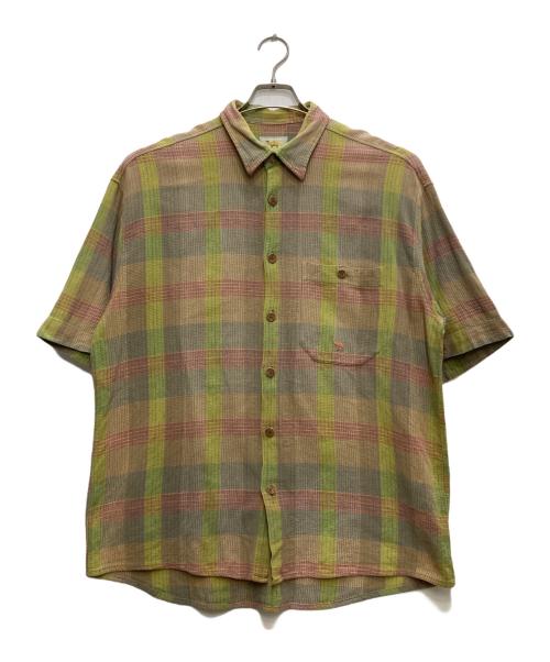 CAMEL COLLECTION（キャメルコレクション）CAMEL COLLECTION (キャメルコレクション) pail color check shirt/チェックシャツ マルチカラー サイズ:ＸＬの古着・服飾アイテム