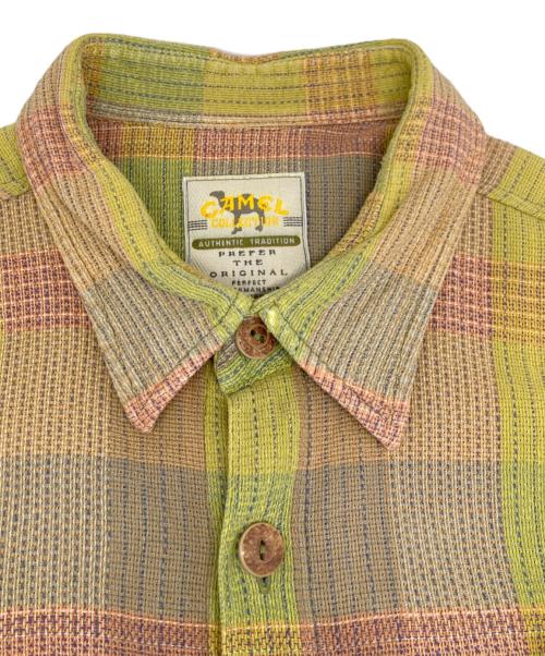 CAMEL COLLECTION（キャメルコレクション）CAMEL COLLECTION (キャメルコレクション) pail color check shirt/チェックシャツ マルチカラー サイズ:ＸＬの古着・服飾アイテム