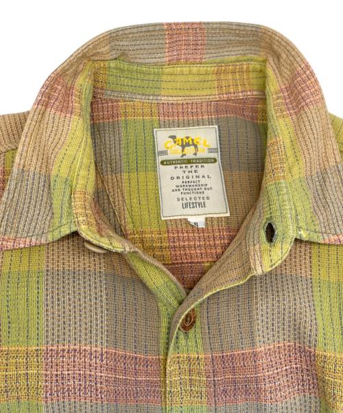 CAMEL COLLECTION（キャメルコレクション）CAMEL COLLECTION (キャメルコレクション) pail color check shirt/チェックシャツ マルチカラー サイズ:ＸＬの古着・服飾アイテム