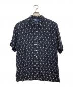 POLO RALPH LAURENポロ・ラルフローレン）の古着「ヴィンテージ フラミンゴ柄総柄シャツ」｜ネイビー