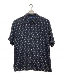POLO RALPH LAUREN（ポロ・ラルフローレン）の古着「ヴィンテージ フラミンゴ柄総柄シャツ」｜ネイビー