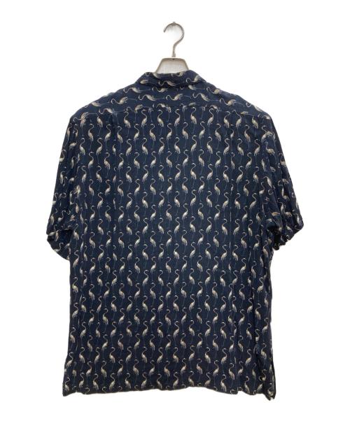 POLO RALPH LAUREN（ポロ・ラルフローレン）POLO RALPH LAUREN (ポロ・ラルフローレン) ヴィンテージ フラミンゴ柄総柄シャツ ネイビー サイズ:XLの古着・服飾アイテム