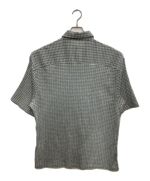 stussy（ステューシー）stussy (ステューシー) Wrinkly Gingham Shirt/リンクリィー ギンガム シャツ ホワイト×グリーン サイズ:ＸＬ　　の古着・服飾アイテム