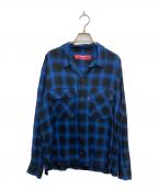 HIDE AND SEEKハイドアンドシーク）の古着「Ombre Check L/S Shirt」｜ブルー