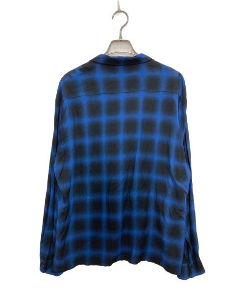 HIDE AND SEEK（ハイドアンドシーク）HIDE AND SEEK (ハイドアンドシーク) Ombre Check L/S Shirt ブルー サイズ:L-HSの古着・服飾アイテム