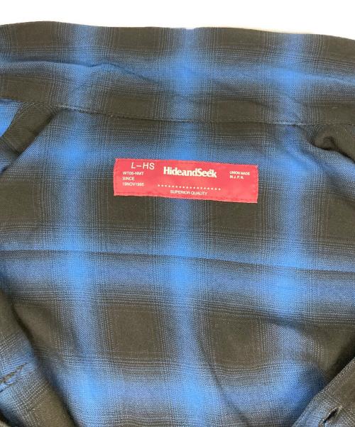HIDE AND SEEK（ハイドアンドシーク）HIDE AND SEEK (ハイドアンドシーク) Ombre Check L/S Shirt ブルー サイズ:L-HSの古着・服飾アイテム