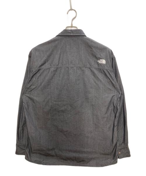 THE NORTH FACE（ザ ノース フェイス）THE NORTH FACE (ザ ノース フェイス) L/S NYLON DENIM NUPTSE SHIRT グレー サイズ:XLの古着・服飾アイテム