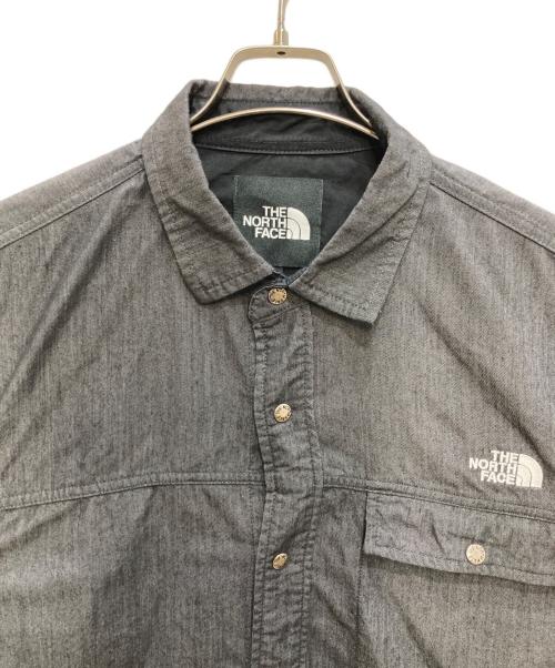 THE NORTH FACE（ザ ノース フェイス）THE NORTH FACE (ザ ノース フェイス) L/S NYLON DENIM NUPTSE SHIRT グレー サイズ:XLの古着・服飾アイテム