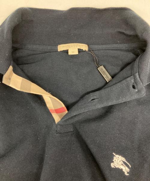 BURBERRY BRIT（バーバリーブリット）BURBERRY BRIT (バーバリーブリット) 鹿の子ポロシャツ ネイビー サイズ:M 未使用品の古着・服飾アイテム